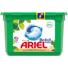 Ariel капсулы Color Аромат масла ши, контейнер, 15 шт.