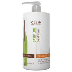 OLLIN Professional кондиционер для волос Basic Line Camellia Leaves Extract для частого применения с экстрактом листьев камелии, 750 мл