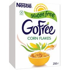 Готовый завтрак GoFree хлопья кукурузные, коробка, 250 г