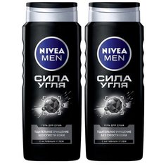Гель для душа Nivea Men Сила угля, 500 мл, 2 шт.