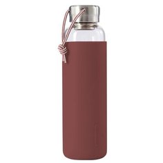 Бутылка для воды black + blum Glass Water Bottle 0.6 стекло, металл, силикон burgundy