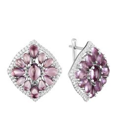 Balex Серьги 2410931750 из серебра 925 пробы с аметистом природным и фианитом