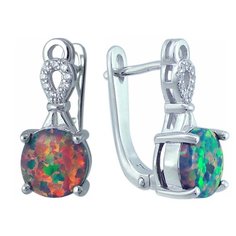 Balex Серьги 2405937278 из серебра 925 пробы с опалом и фианитом