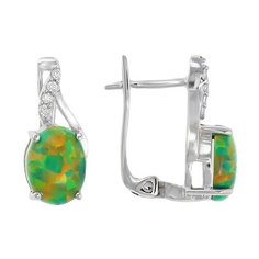 Balex Серьги 2410931104 из серебра 925 пробы с опалом и фианитом