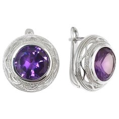 Balex Серьги 2405936354 из серебра 925 пробы с александритом синтетическим