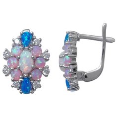 Balex Серьги 2410931499 из серебра 925 пробы с опалом и фианитом