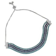 Balex Браслет 7454910001 из серебра 925 пробы с синтетическим сапфиром и синтетическим топазом Лондон, 19 см