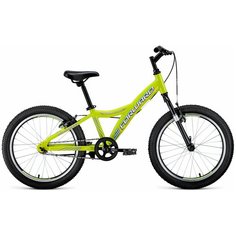 Подростковый горный (MTB) велосипед FORWARD Comanche 20 1.0 (2020) желтый/белый 10.5" (требует финальной сборки)