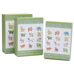 Набор подарочных коробок Yiwu Zhousima Crafts Игрушки 4580854, 3 шт зелeный