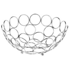 Доляна Ваза для фруктов Ринго 23 см хром