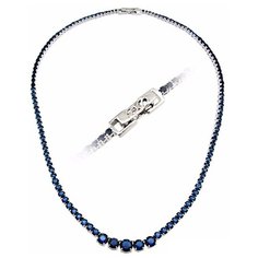 Balex Колье 9405937350 из серебра 925 пробы с сапфиром синтетическим, 50 см, 34.91 г