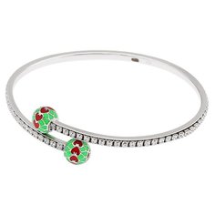 Balex Браслет 7405936546 из серебра 925 пробы с эмалью и фианитом, 18 см, 11.73 г