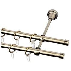 Карниз двухрядный Эскар 21648520055/21650520055 Заглушка (200 см) золото антик