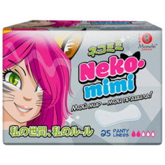 Maneki прокладки ежедневные Neko-Mimi, 2 капли, 25 шт.