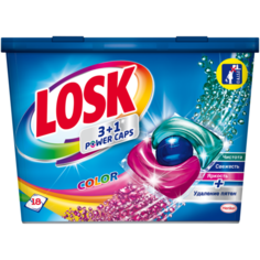 Losk капсулы 3+1 Power Caps Color, контейнер, 18 шт.