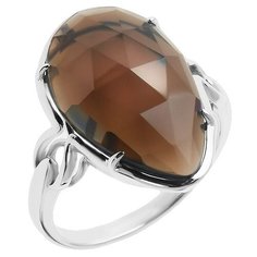 Balex Кольцо 1427930115 из серебра 925 пробы с раухтопазом природным, размер 17.5
