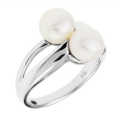 Balex Кольцо 1433920120 из серебра 925 пробы с жемчугом культивированным, размер 17.5
