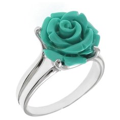 Balex Кольцо 1448920005 из серебра 925 пробы с бирюзой синтетической, размер 18