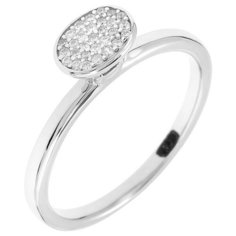 Balex Кольцо 1416930175 из серебра 925 пробы с фианитом, размер 18.5