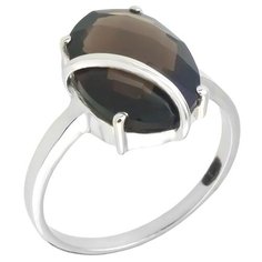 Balex Кольцо 1410931011 из серебра 925 пробы с раухтопазом природным, размер 19