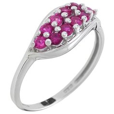 Balex Кольцо 1410931062 из серебра 925 пробы с рубином синтетическим, размер 17.5