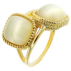 Balex Кольцо 1432920095 из серебра 925 пробы с кошачьим глазом синтетическим, размер 18