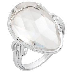 Balex Кольцо 1427930116 из серебра 925 пробы с горным хрусталем, размер 17.5