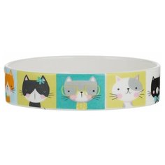 Миска MASON CASH Pawtrait для кошек 250 мл зеленый/голубой