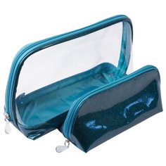 Набор косметичек DEWAL Северное сияние, изумрудный