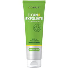 Consly пенка для умывания отшелушивающая с AHA, BHA, PHA кислотами Clean&Exfoliate, 120 мл