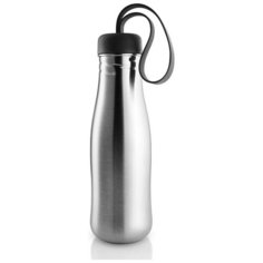 Бутылка для воды, для безалкогольных напитков Eva Solo Active 0.7 металл, силикон черный