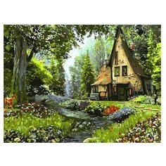 Цветной Картина по номерам "Домик в лесу" 40х50 см (GX3222)