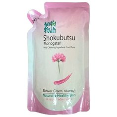 Крем-гель для душа Shokubutsu Chinese milk vetch, сменный блок, 500 мл