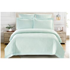 Постельное белье семейное Cleo Soft cotton 024-SC, жаккард, 50 х 70 и 70 х 70 см, мятный