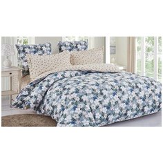 Постельное белье 2-спальное Cleo Satin de Luxe 689-SK, сатин, 70 х 70 см, разноцветный