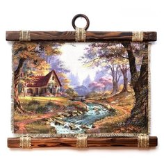 Панно Универсальный Свиток Домик у речки 32х33 см