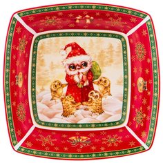 Lefard Салатник Совы 15.5 х 15.5 см красный