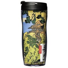 Термокружка CoolColor Сэнсэй, 0.35 л черный/зеленый