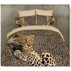 Постельное белье из сатина ШИМАРРЕ 2 спальный (4 наволочки) Famille