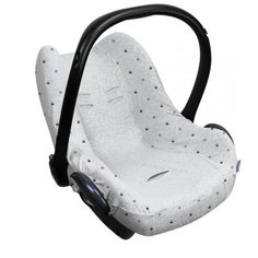 DOOKY Чехол в автокресло Seat cover 0+ Melange Light Grey Crowns