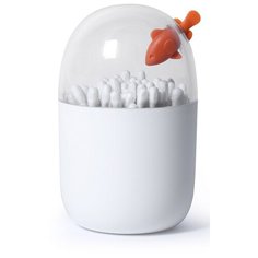 Контейнер для ватных палочек Qualy Clownfish QL10338-CL-OR, белый