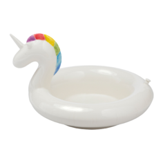 Doiy Миска сервировочная Floatie Unicorn 20.5x14 см белый