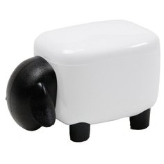 Qualy Контейнер для мелочей Sheepshape 8.4 x 7.7 x 12.7 см черный/белый