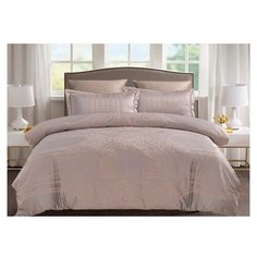 Постельное белье семейное Cleo Royal Jacquard 022-RG, жаккард, жаккард, 50 х 70 и 70 х 70 см, коричневый