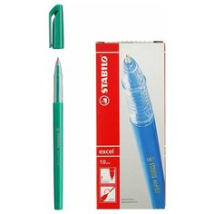 Ручка шариковая STABILO EXCEL 828 F, цвет зеленый,10 шт