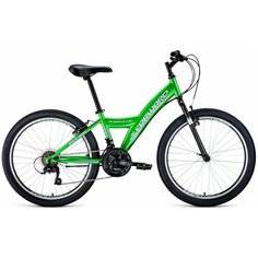 Подростковый горный (MTB) велосипед FORWARD Dakota 24 1.0 (2020) зеленый/белый 13" (требует финальной сборки)