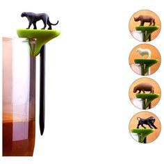 Набор шпажек-маркеров для бокалов Qualy Hot animal