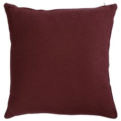 Подушка декоративная Tkano из хлопка фактурного плетения бордового цвета из коллекции Essential, 45х45 см
