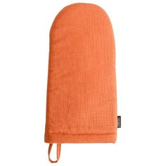 Варежка-прихватка из хлопка оранжевого цвета Russian North, 31х15 см Tkano