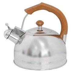 ЧАЙНИК НЕРЖАВ. 3 Л СО СВИСТКОМ, ПОЛИРОВ., РУЧКА ПЛАСТИК (1/6) "MALLONY" DJB-3293